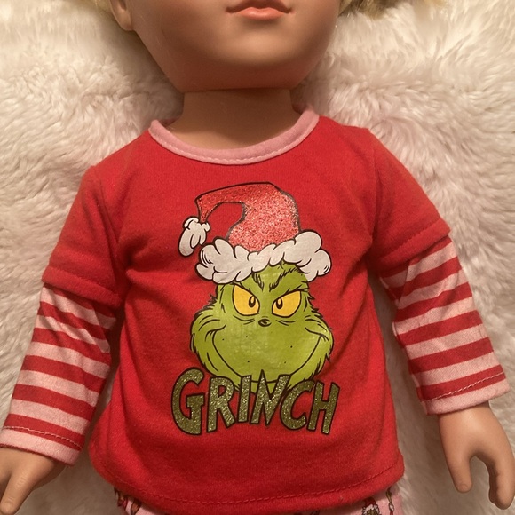 My life 18 inch blonde doll with grinch costume like new Christmas - Picture 4 of 6